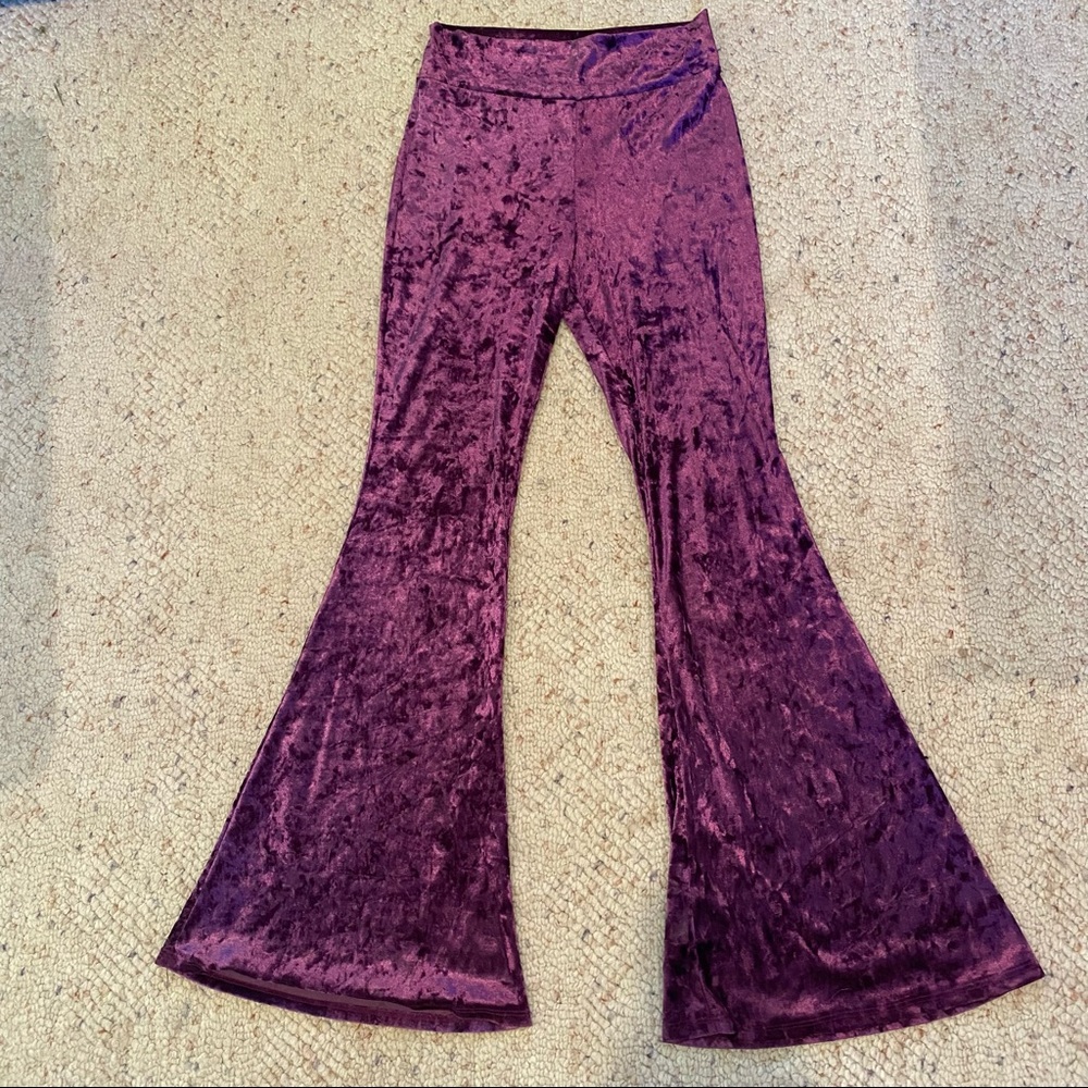 Crushed Velvet Bell Bottoms